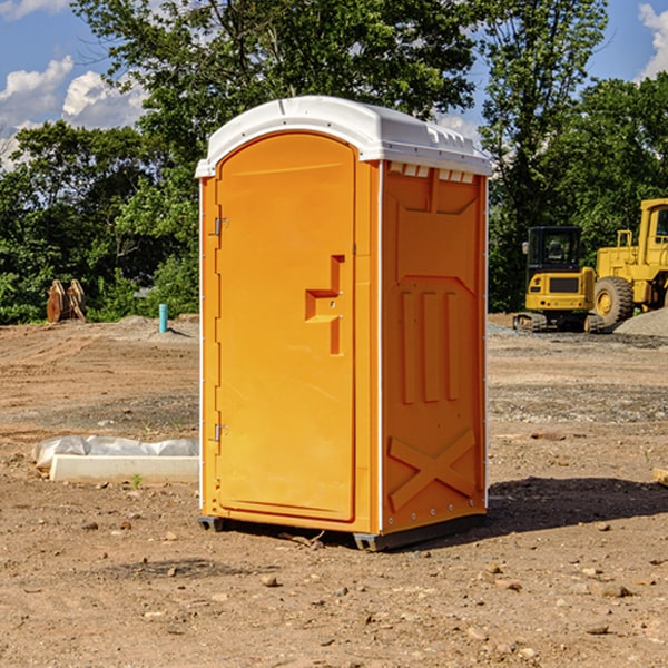 can i customize the exterior of the portable restrooms with my event logo or branding in Ellendale